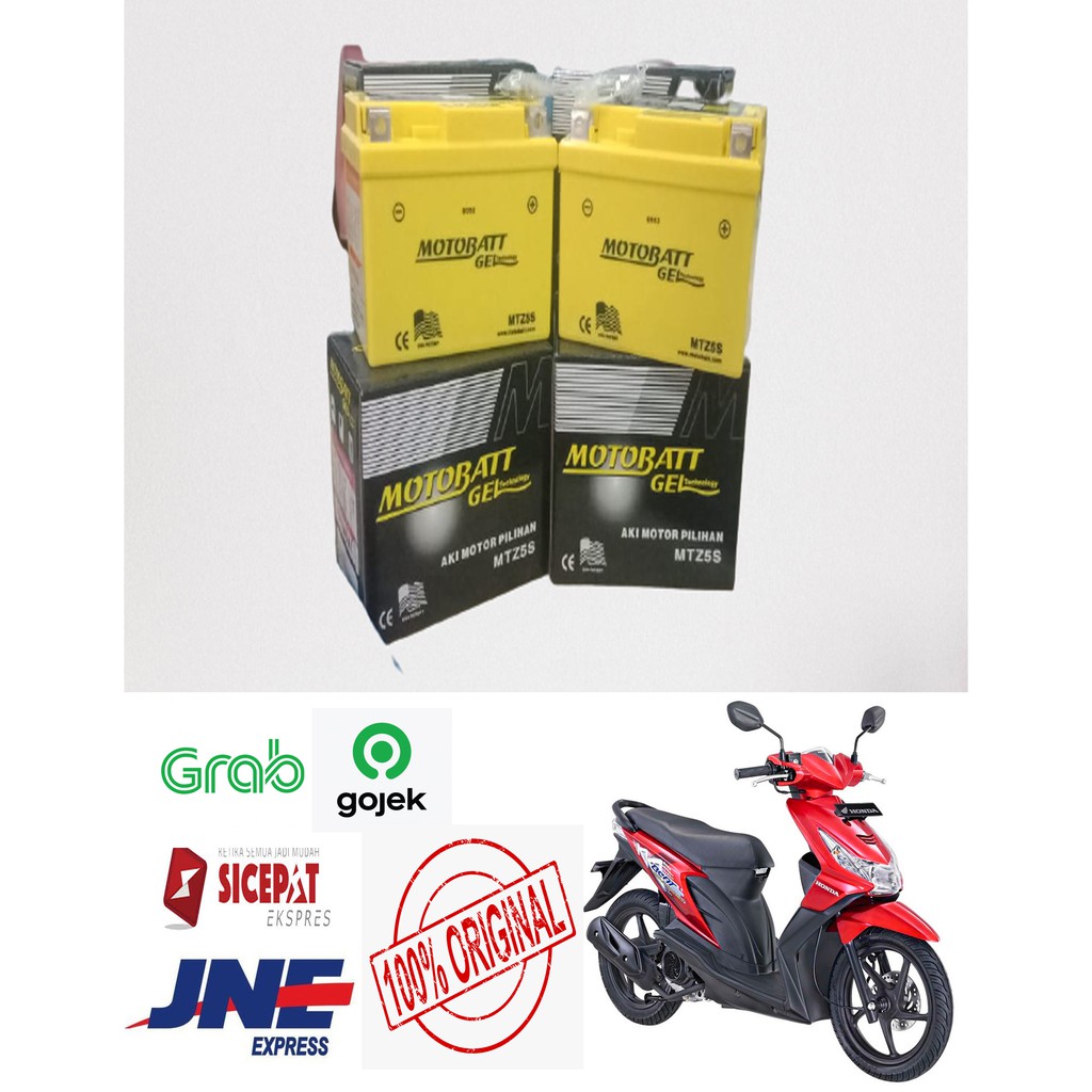 aki motor honda beat karbu beat fi motobatt MTZ5S GEL asli ori aki kering