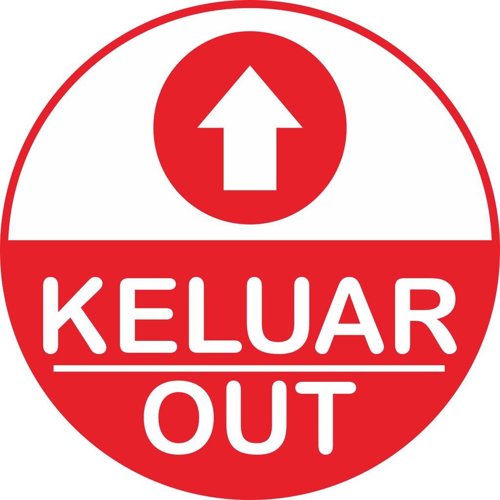 

Stiker Penunjuk Arah DIAMETER31cm-out/keluar