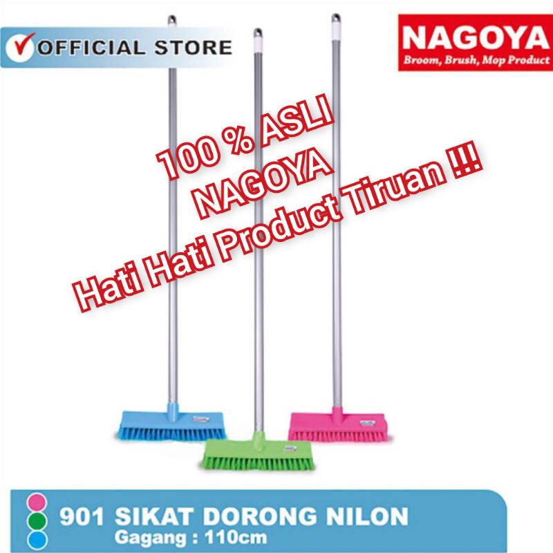 SIKAT LANTAI WC TOILET NAGOYA ASLI, Sikat Gagang Sikat Dorong Nilon Nagoya 901