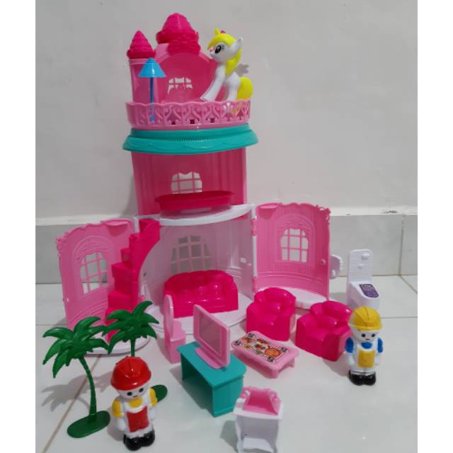 Mainan Istana Kuda Poni/Mainan Pretend Play/Mainan Anak Perempuan/Ready Medan