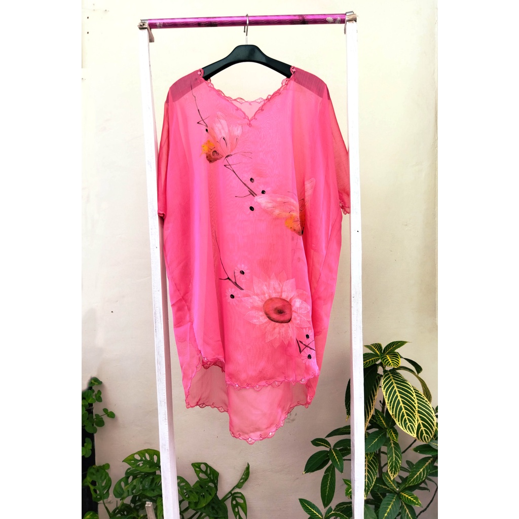 {PRELOVED MEDAN} PRELOVED KAFTAN LEBARAN MOTIF BUTTERFLY