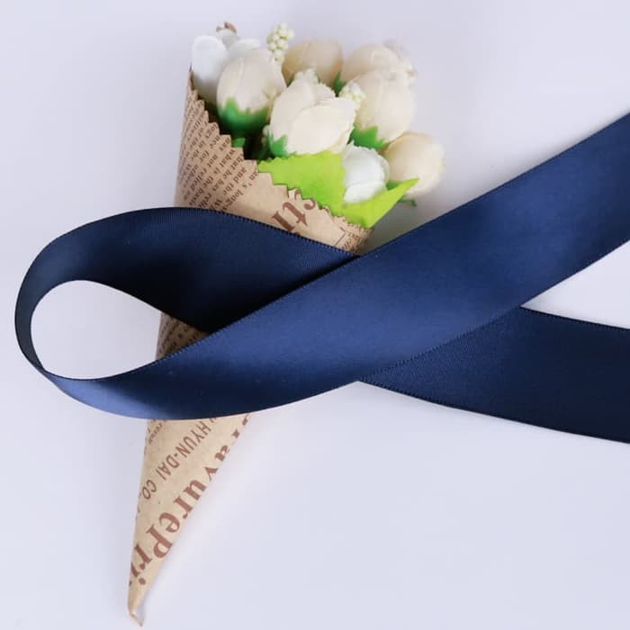 

JGO pita elegan donker design packaging wrap kado ribbon biru