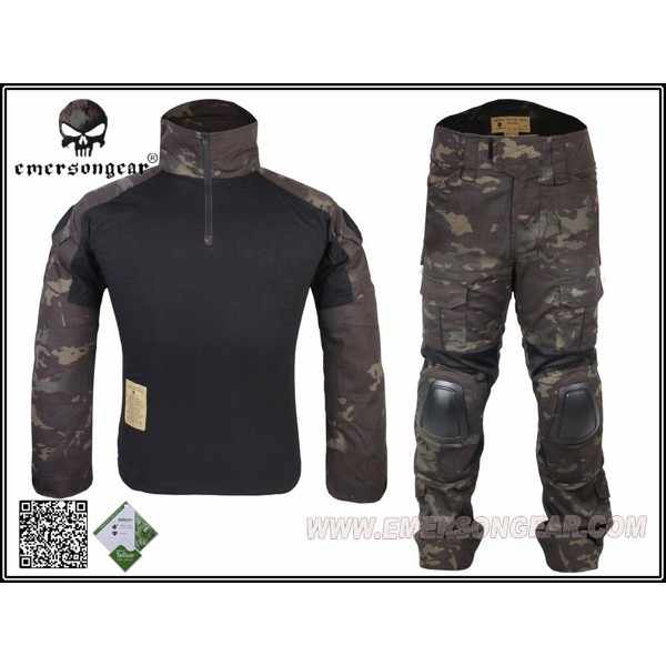 EMERSON BDU Combat Uniform Airsoft Multicam Black