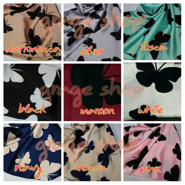 Original royal silk Pashmina butterfly pasmina kupu kupu original scarf