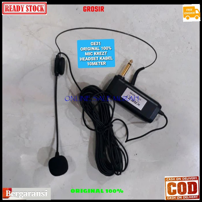 G31 Mik mic headset kabel 10meter condesor bando pro GE31 original 100% karaoke mikrophone microphone audio sound vokal vocal professional panggung dj studio Jepit Kancing kerah baju Clip sensitif aux emas klip G31  BISA DIGUNAKAN SEGALA JENIS AUDIO  GARA