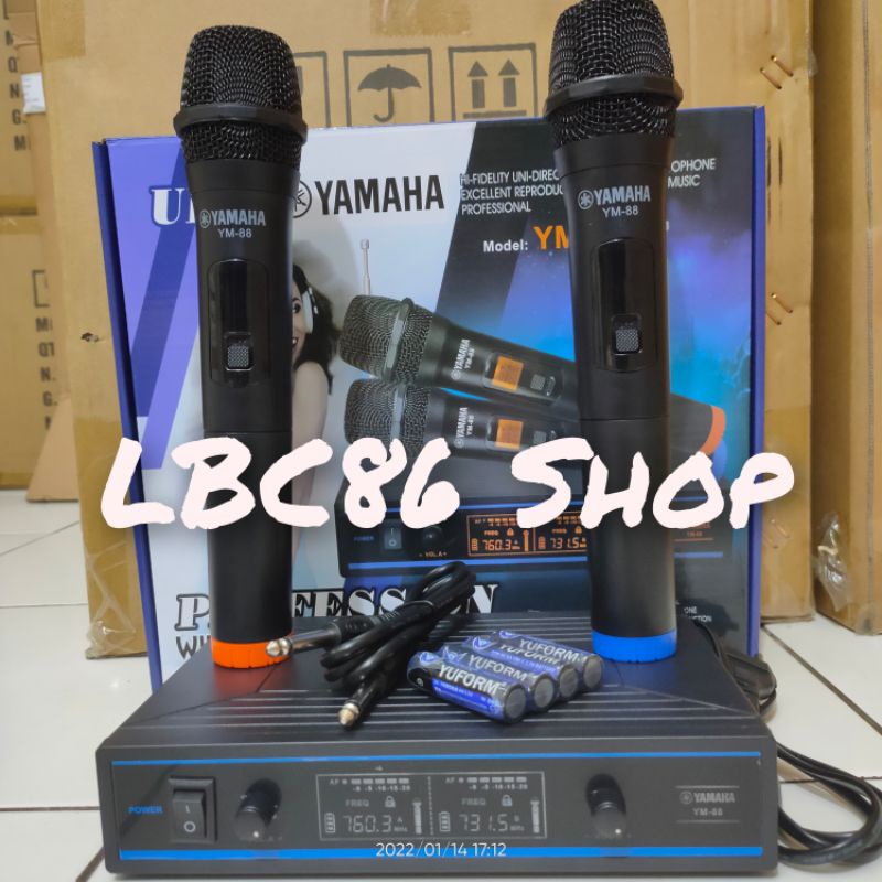 mic wireless YAMAHA YM-88 Wireless microphone Yamaha ym-88 terbaru