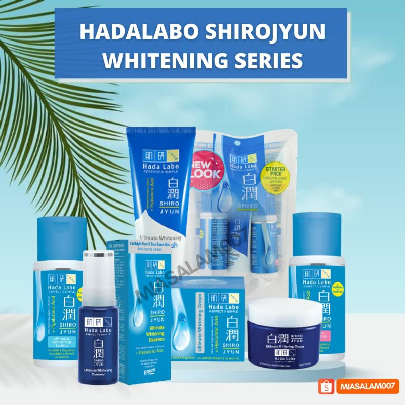 HADALABO SHIROJYUN ULTIMATE WHITENING SERIES (FACE WASH, TONER/LOTION, MILK, ESSENCE,STARTER PACK, PREMIUM)