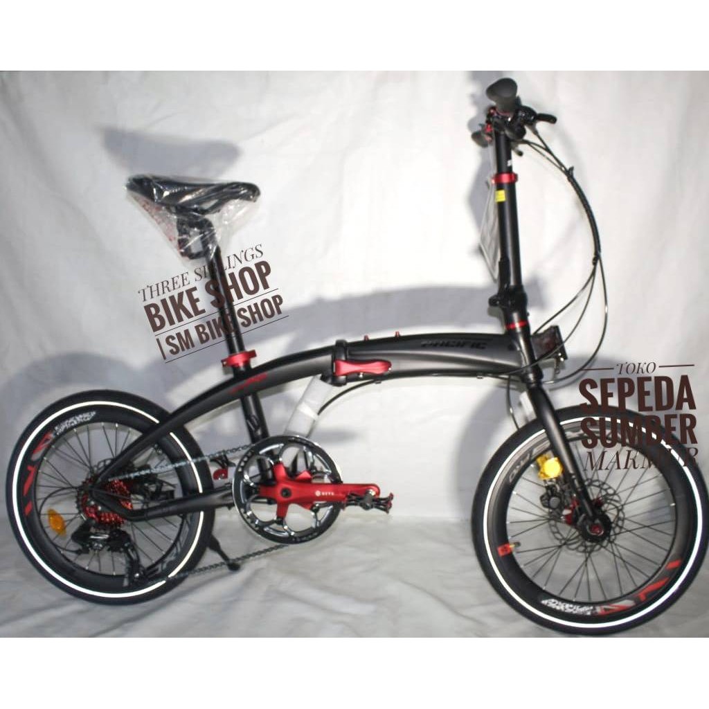 SEPEDA LIPAT PACIFIC NORIS PRO WARNA RED BLACK LIMITED STOCK + TAS