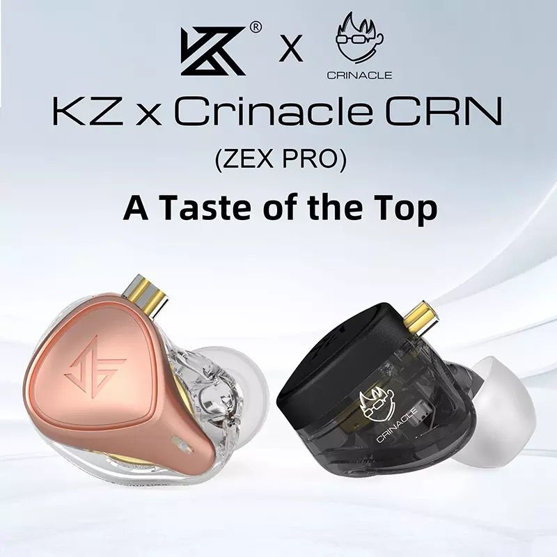 Knowledge Zenith IEM KZ ZEX Pro / Crinacle CRN • with Mic Electrostatic Driver + DD + BA Driver - Garansi Resmi 1 Tahun