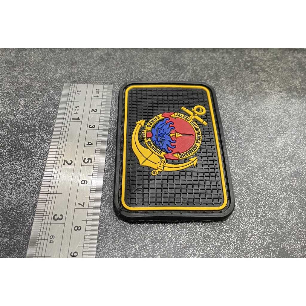 Patch Marinir (Jangkar) - Patch Velcro Marinir - Prepetan Marinir - Velcro Karet Jangkar