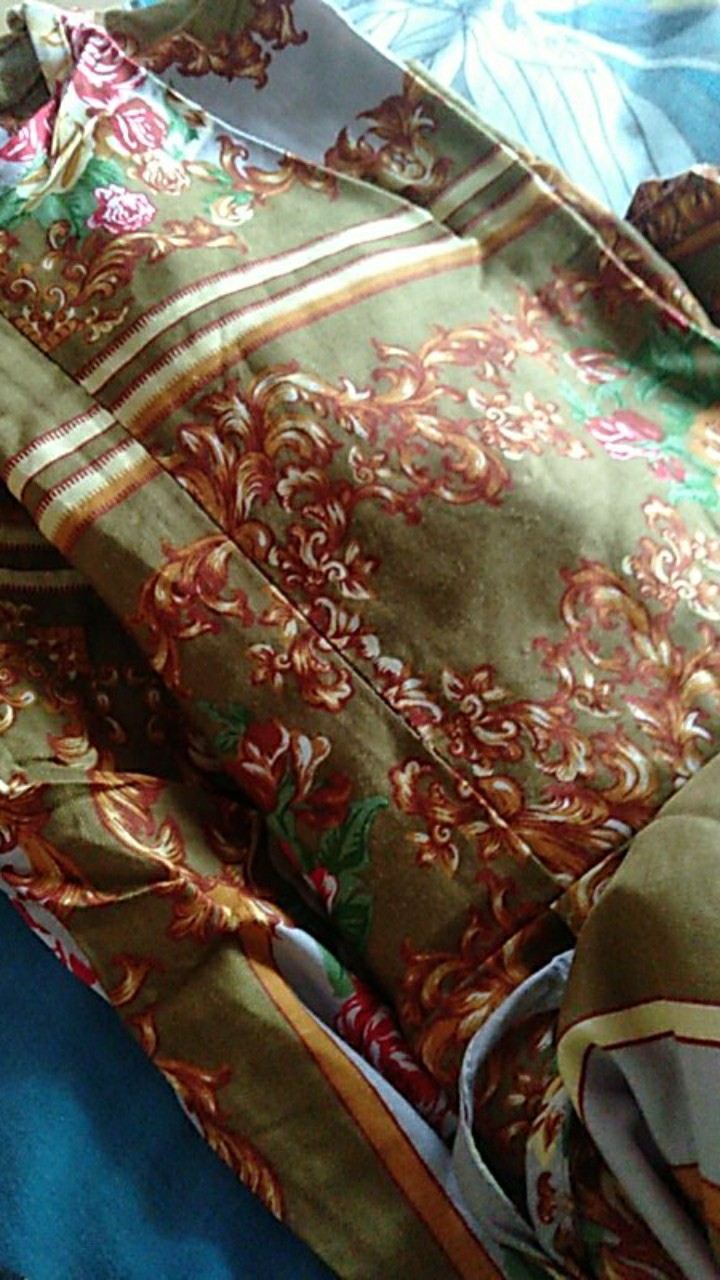 D 693 (isi 4) Gamis Asya Rayon Viscose Batik Sultan Motif Mayung Home Dress Muslimah Busui