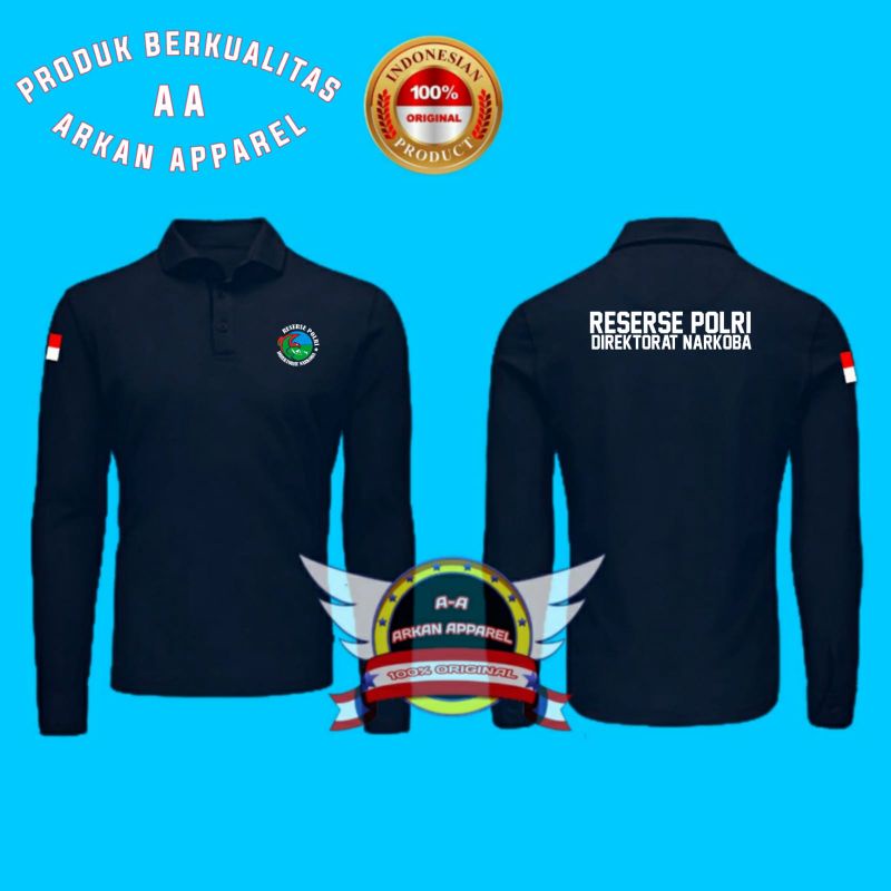 KAOS KERAH RESERSE POLRI KAOS POLO SHIRT RESERSE POLRI DIREKTORAT NARKOBA