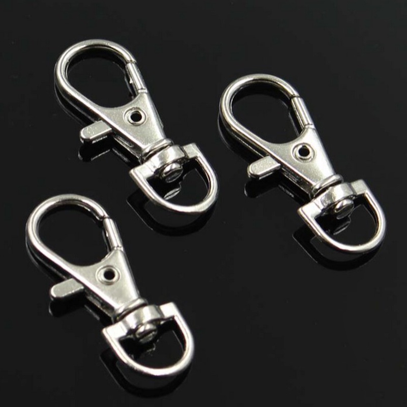 【Theredsunrisesiwy.id】10pcs Mini Aluminum Alloy Keychain Making Snap Spring Clip Hook Carabiner Buckle