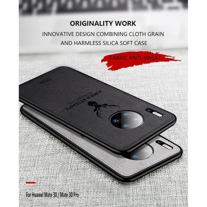 OPPO RENO 2 RENO2 DEER CASE CLOTH ORI HARD DENIM CANVAS SOFT COVER PC
