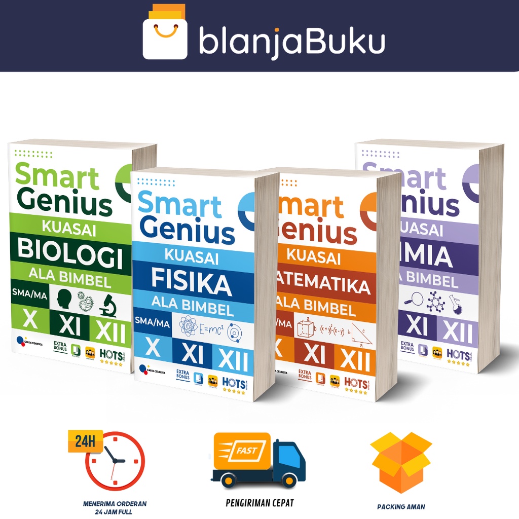 BUKU SMA SMART GENIUS FISIKA,KIMIA,BIOLOGI,MATEMATIKA / SMART GENIUS SMA/MA / TOP GENIUS SMA