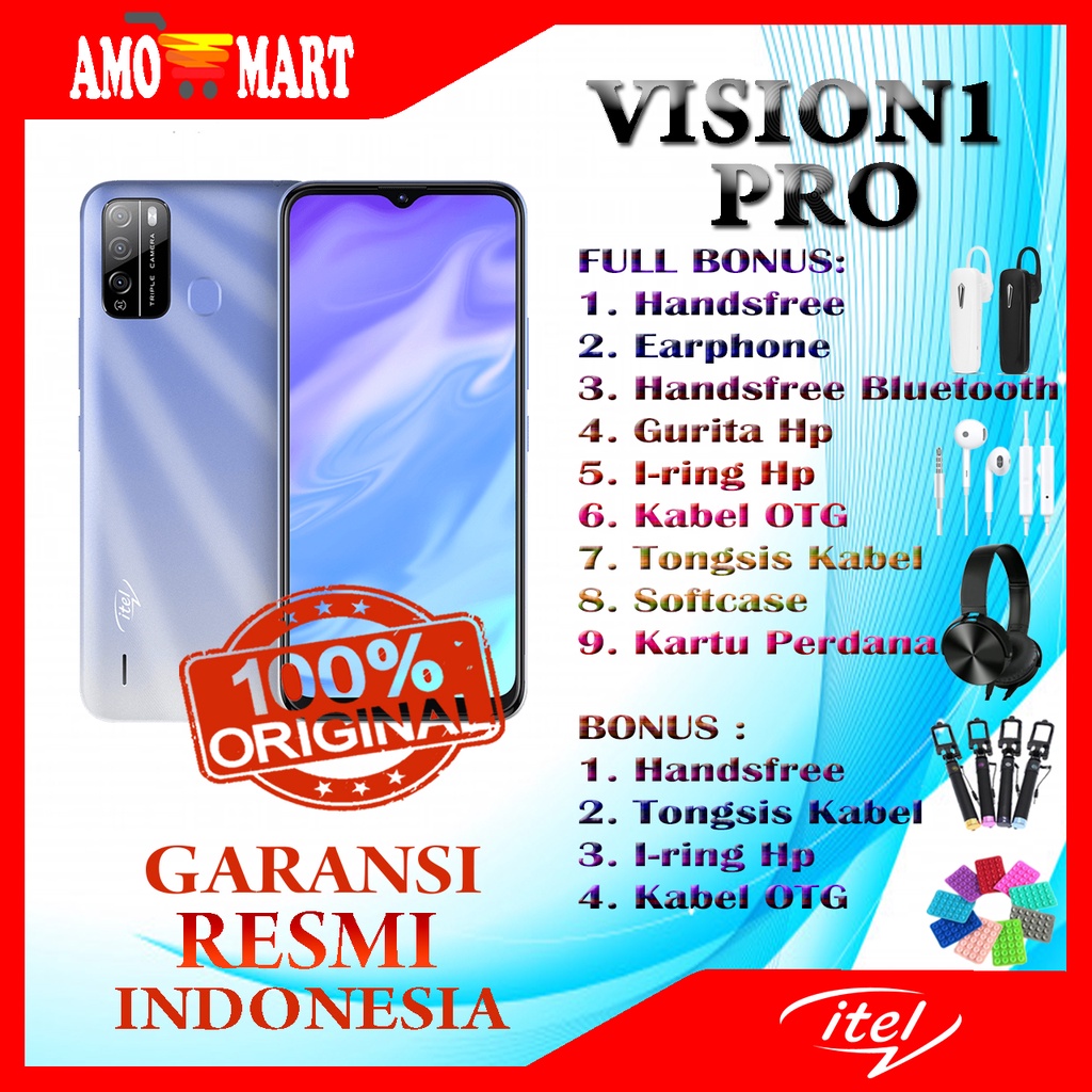 HP BARU INFINIX iTEL VISION1 PRO RAM 2/32GB & 3/32GB NEW 100% ORI GRS RESMI INDONESIA TERMURAH-1