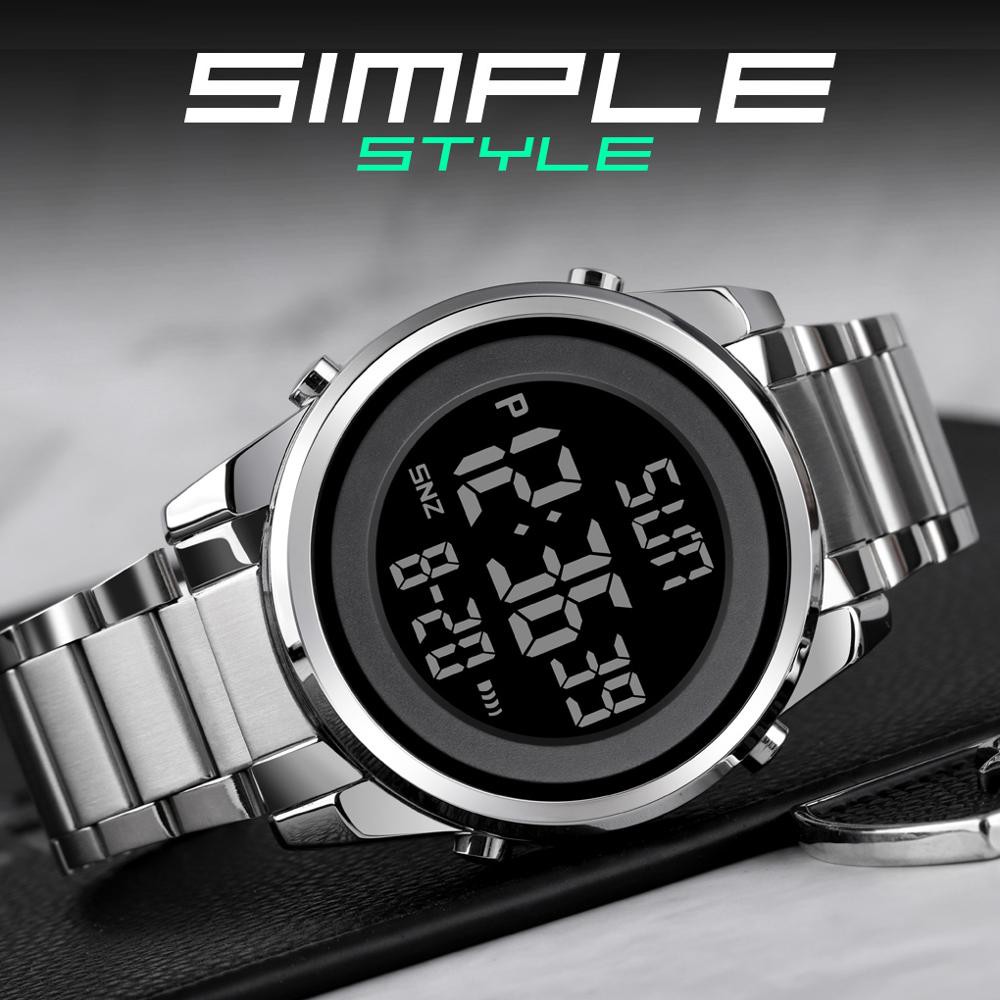 SKMEI 1611 Jam Tangan Pria Digital Tali Stainless WATCHKITE WKOS