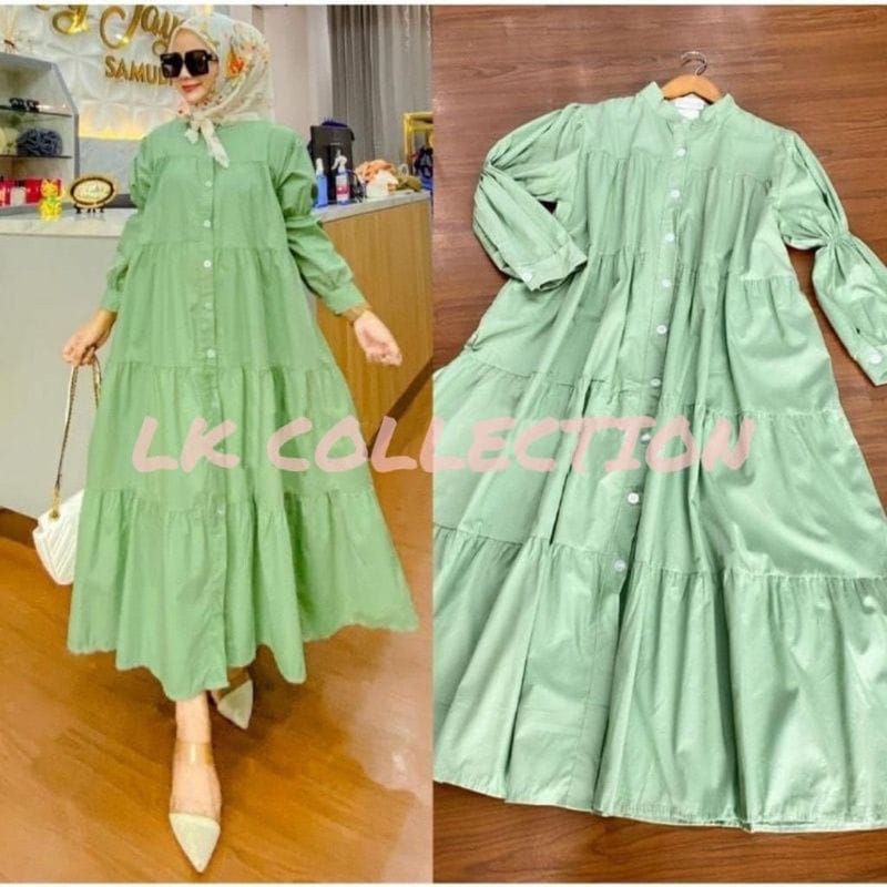 DRESS FULL KANCING // PAKAIAN WANITA // DRESS PREMIUM // DRESS KATUN