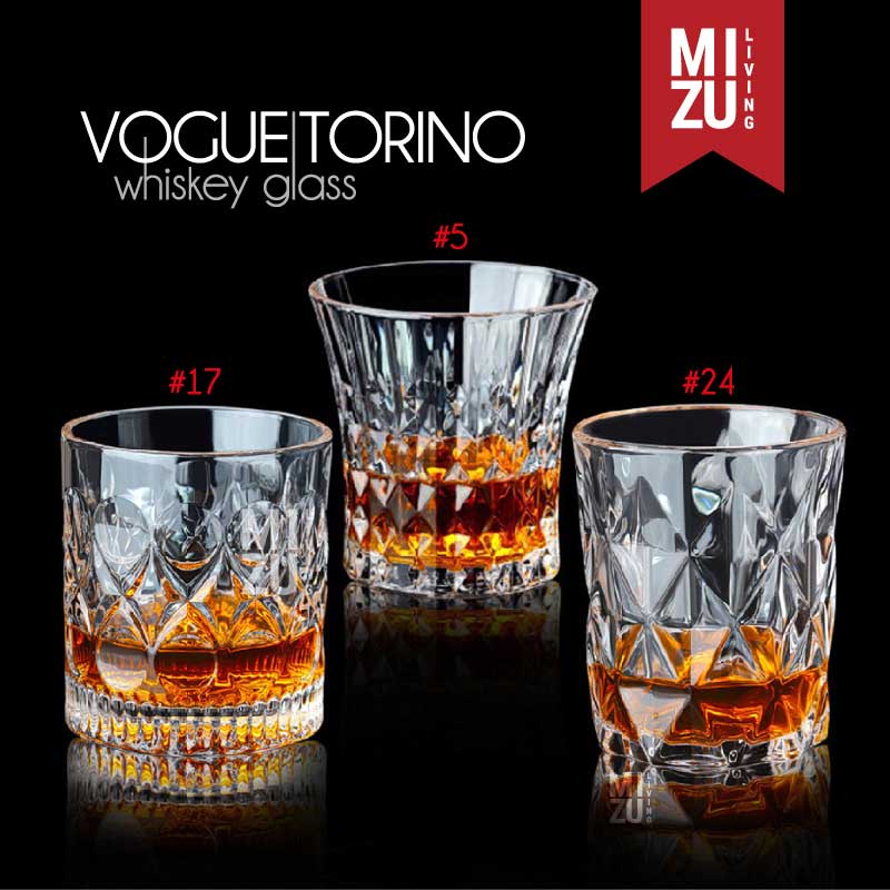 MIZU TORINO Whiskey Glass Gelas Kaca Whisky On The Rocks Gelas Air Minum