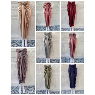 Jual promo rok lilit polos wrap skirt / rok lilit polos instan / wrap