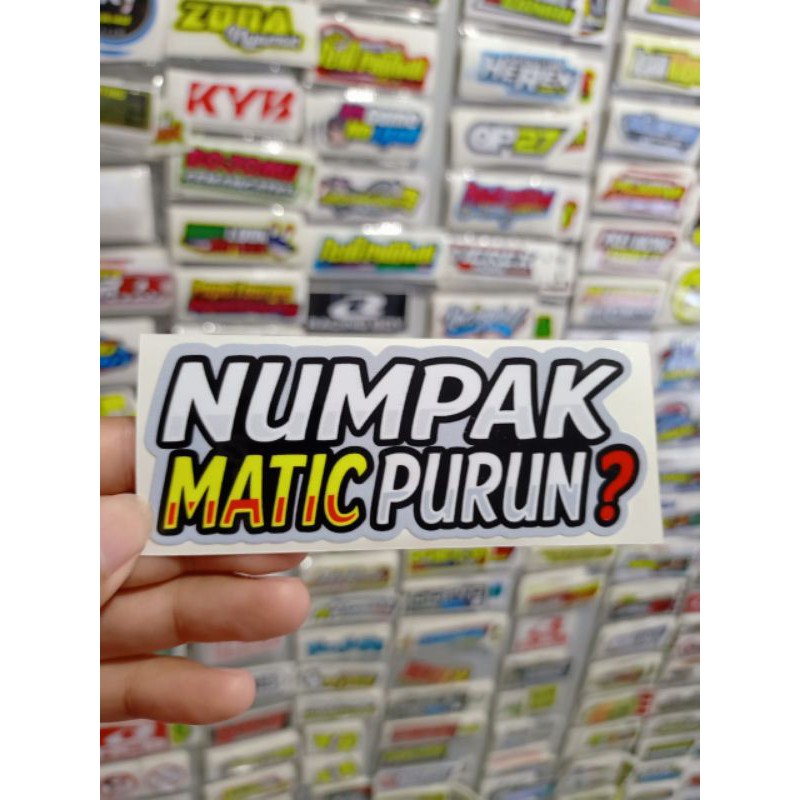 sticker printing NUMPAK MATIC PURUN model baru