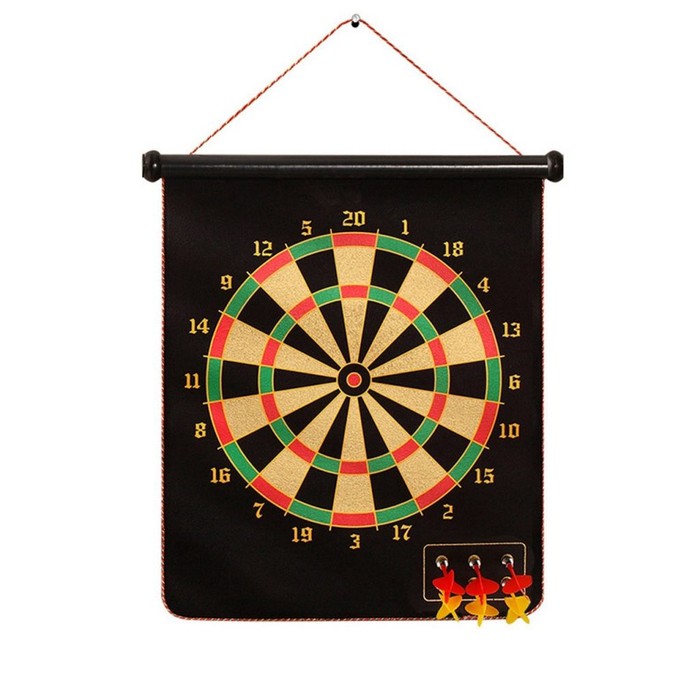 Dart Magnetic 6 Arrow Kain Fabric 2 Sisi Double Side Darts 17" 004-6