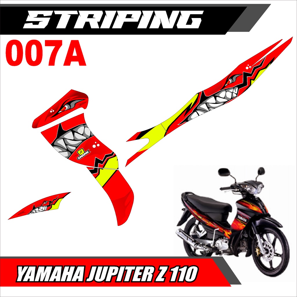Striping Custom Variasi JUPITER Z 110 Burhan 2006/2009 Motif HIU SHARK 46 - 007