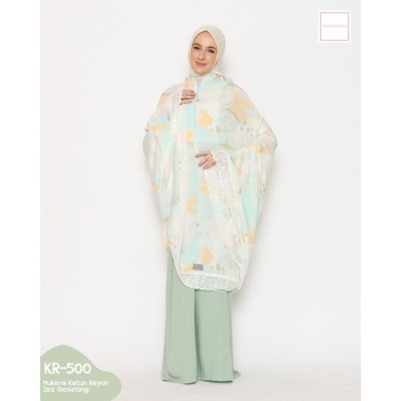 Mukena Premium Dewasa 2 in 1 Resleting - Mukenah Nakajima Katun Rayon Jumbo