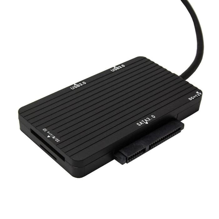 USB 3.0 Multiple 2 Port Hub &amp; 2.5 SATA &amp; TF SD MS Card Reader LU-7789A