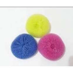 JG - SPONS - SPONGE -  SPON DONAT - SPON CUCI PIRING BAHAN NYLON - SERABUT DONAT NYLON WARNA