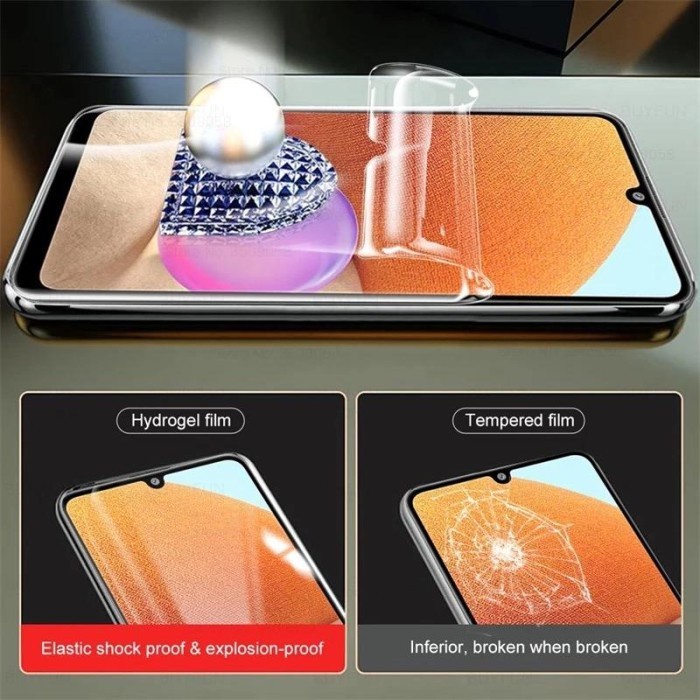 SAMSUNG A14 5G A13 4G A04 A22 LTE A04S A23 5G ANTI GORES HYDROGEL DEPAN CLEAR BENING SCREEN GUARD JELL PLASTIK FULL SCREEN PELINDUNG DEPAN  SAMSUNG A13 5G