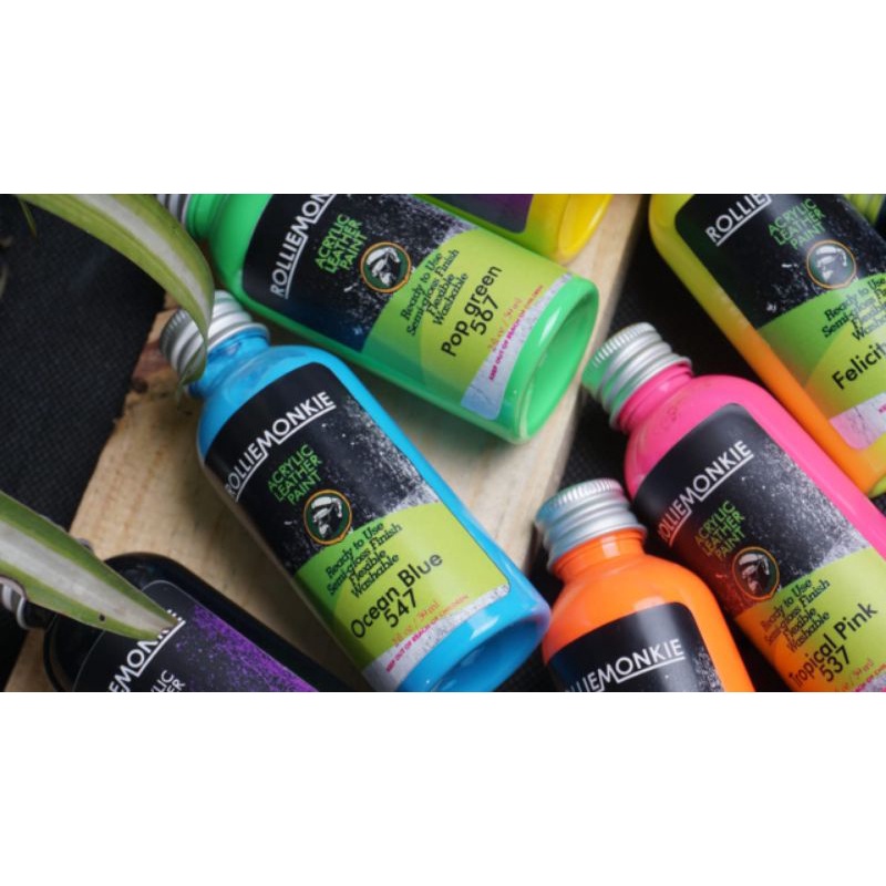 

Rolliemonkie Acrylic Leather Paint Neon Color 1 Liter (1000ml