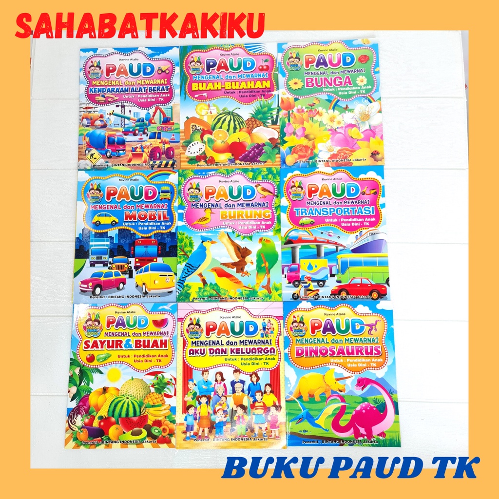 

Buku PAUD TK Mengenal dan Mewarnai / Buku Edukasi Anak / Buku Mewarnai / Buku Gunting Tempel