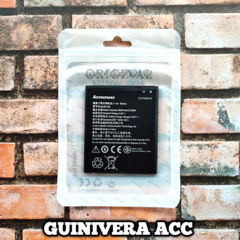 BATRE BATERAI LENOVO A6000 A6600 A6010 BL242 / BATTERY / LENOVO BL242  BL 242