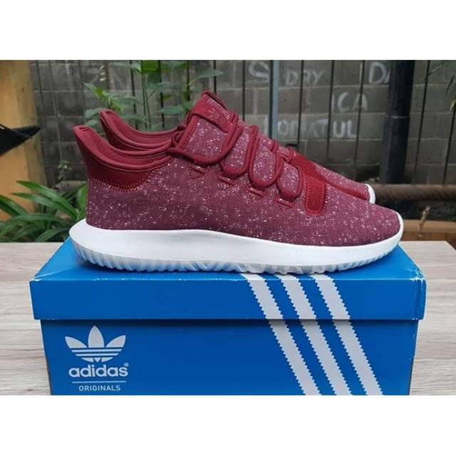 Adidas Tubular Shadow Burgundy white BNIB original murah meriah
