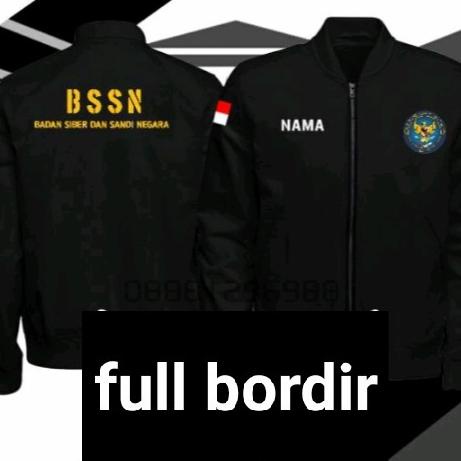 jaket bomber bssn full bordir jaket bssn bomber bssn