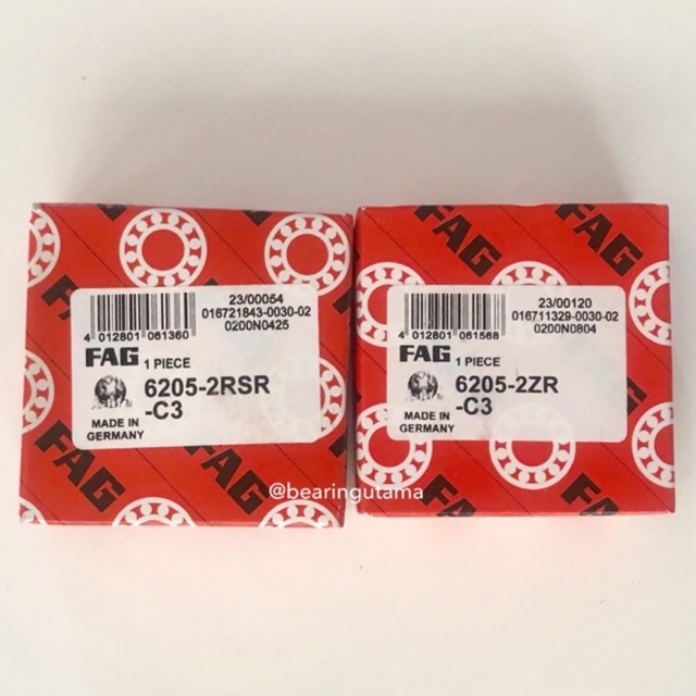 Deep Groove Ball Bearing FAG 6205 2ZR C3 / 6205 2RSR C3