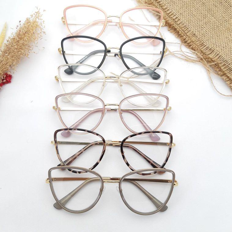 T5W3 Frame Kacamata Cat Eye Wanita | Kacamata Photocromic | Kacamata Minus Anti Radiasi,  FRAME AMAY