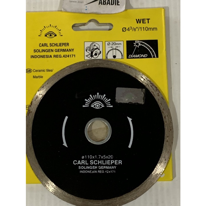 Mata Gerinda Potong Keramik / Diamond Wheel Carl Schlieper Wet Basah