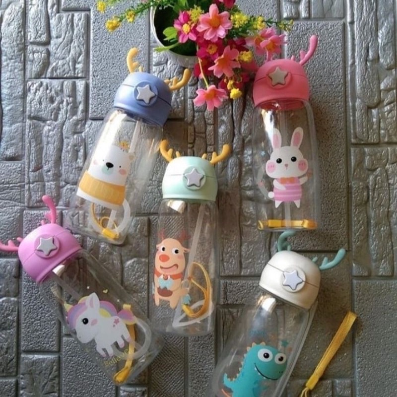 BOTOL MINUM ANAK RUSA TANDUK 700ML Tanduk Rusa NEW Cute Imoet / Botol BPA Free TEMPAT MINUM ANAK MURAH UNIK-3