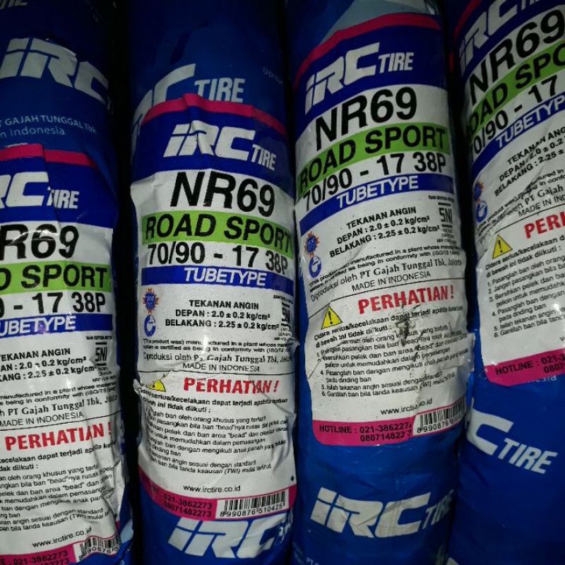 BAN LUAR IRC NR 69 70-90-17 tt untuk jupiter z