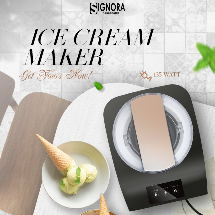 Signora Ice Cream Maker / Mesin Pembuat Es Krim &amp; Yogurt