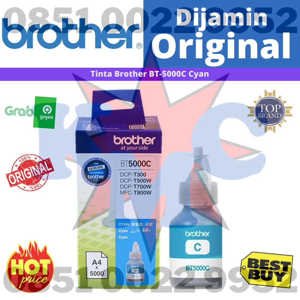 Brother Tinta BT-5000C CYAN Resmi