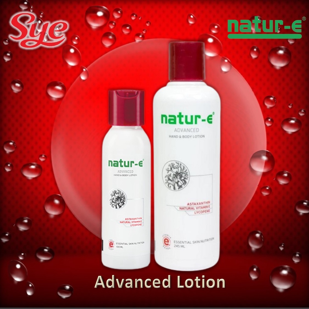 BPOM NATUR-E ADVANCED HAND &amp; BODY LOTION ISI 100ML &amp; 245ML / NATUR E BODY LOTION PUTIH / SYE