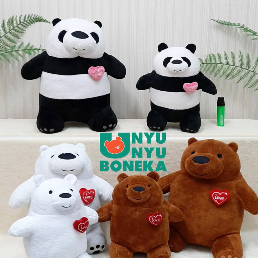 Boneka Sit We Bear Bare Hati Size 14&quot;/32cm/hadiahvalentine/souvenir/kado/mainananak