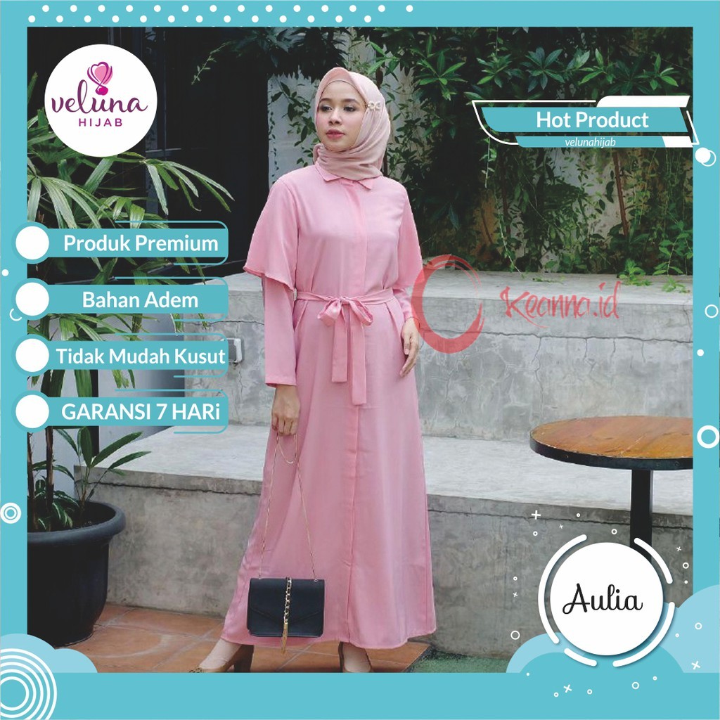 GAMIS BRUKAT GAMIS PERNIKAHAN GAMIS PESTA GAMIS BROKAT Dress Pesta Dress Muslim Veluna Aulia VL