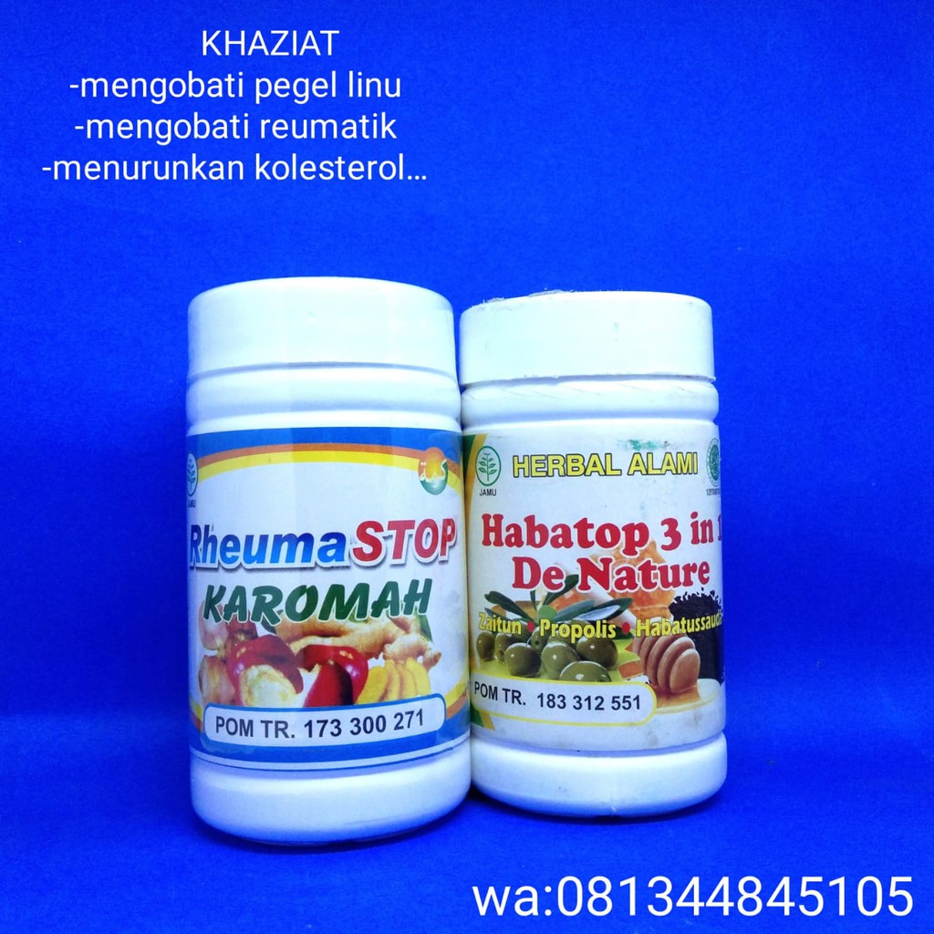 Obat REMATIK Ampuh Herbal Rheumastop Habatop DE NATURE ASLI