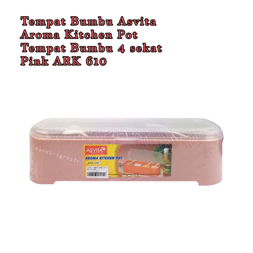 Tempat Bumbu Asvita * Aroma Kitchen Pot * Tempat Bumbu 4 sekat * ARK 610