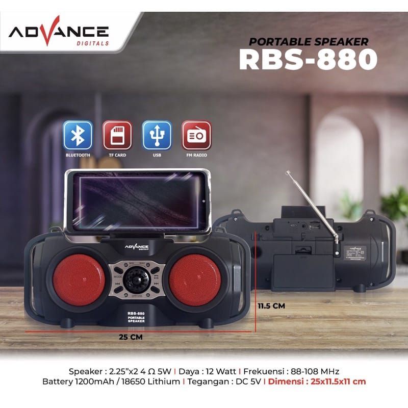 Original Advance Speaker Bluetooth MP3 // RBS 880