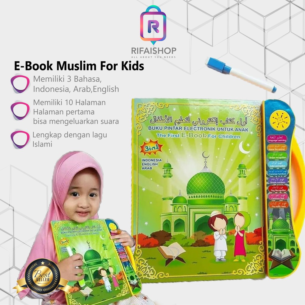 Mainan Anak Muslim Ebook E-Book E Book MUSlim 3 Bahasa Murah